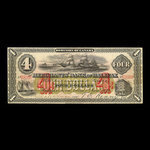 Canada, Merchants' Bank of Halifax, 4 dollars : 1 janvier 1879