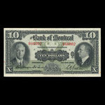 Canada, Banque de Montréal, 10 dollars : 2 janvier 1935