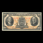 Canada, Banque Royale du Canada, 10 dollars : 3 juillet 1933