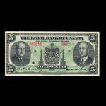 Canada, Banque Royale du Canada, 5 dollars : 2 janvier 1943