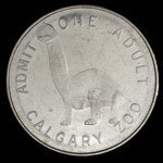 Canada, Calgary Zoo, 1 admission, adulte : 1969