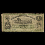 Canada, Commercial Bank of Canada, 1 dollar : 2 janvier 1860