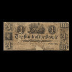 Canada, Bank of the People, 4 dollars : 9 octobre 1840