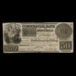 Canada, Commercial Bank of Montreal, 50 dollars : 10 octobre 1835