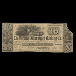 Canada, Farmer's Joint Stock Banking Co., 10 dollars : décembre 1830