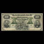 Canada, Molsons Bank, 10 dollars : 2 juillet 1898