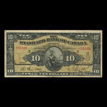 Canada, Standard Bank of Canada, 10 dollars : 2 janvier 1924