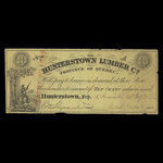 Canada, Hunterstown Lumber Co., 10 cents : 21 novembre 1873