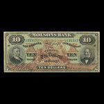 Canada, Molsons Bank, 10 dollars : 2 mai 1904