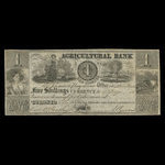 Canada, Agricultural Bank (Toronto), 1 dollar : 1 novembre 1835