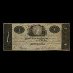 Canada, Bank of Canada, 1 dollar : 1 janvier 1822