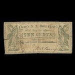 Canada, A.A. Barry, 10 cents : 18 octobre 1862