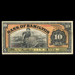 Canada, Bank of Hamilton, 10 dollars : 1 juin 1914