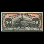 Canada, Bank of Hamilton, 50 dollars : 1 juin 1914