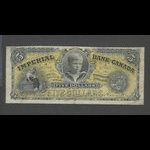 Canada, Imperial Bank of Canada, 5 dollars : 1 octobre 1902