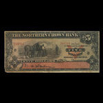 Canada, Northern Crown Bank, 5 dollars : 2 juillet 1914