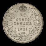 Canada, Georges V, 25 cents : 1921