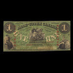 Canada, Bank of Upper Canada (York), 1 dollar : 1 janvier 1861