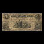 Canada, Banque de Québec, 4 dollars : 2 janvier 1856