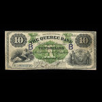 Canada, Banque de Québec, 10 dollars : 3 janvier 1888