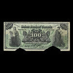 Canada, Union Bank of Canada (The), 100 dollars : 1 juillet 1912