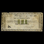 Canada, William Price & Fils, 5 shillings : 1 novembre 1848