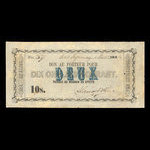 Canada, William Price & Fils, 10 shillings : 1 novembre 1848