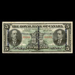 Guyane britannique, Banque Royale du Canada, 5 dollars : 2 janvier 1913