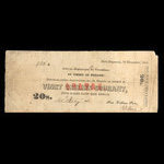 Canada, William Price & Fils, 20 shillings : 10 novembre 1853