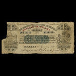 Canada, Bank of British North America, 1 dollar : 1 janvier 1856