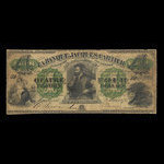 Canada, Banque Jacques-Cartier, 4 piastres : 2 mai 1870