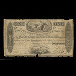 Canada, Charlotte County Bank, 1 livre(anglaise) : 8 novembre 1839