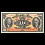 Canada, Dominion Bank, 10 dollars : 2 janvier 1935