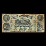 Canada, Bank of Toronto (The), 5 dollars : 1 juillet 1880