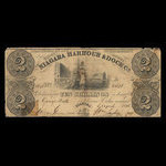 Canada, Niagara Harbour & Dock Co., 2 dollars : 3 avril 1841