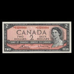 Canada, Banque du Canada, 2 dollars : 1954