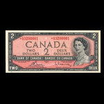 Canada, Banque du Canada, 2 dollars : 1954