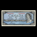 Canada, Banque du Canada, 5 dollars : 1954