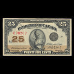 Canada, Dominion du Canada, 25 cents : 2 juillet 1923