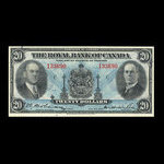 Canada, Banque Royale du Canada, 20 dollars : 3 janvier 1935