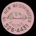 Canada, New Westminster Volkswagon Ltd., aucune dénomination : 1972