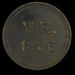 Canada, Vital Raparie (V.R.), aucune dénomination : 1886