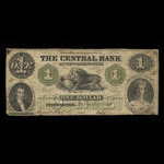 Canada, Central Bank of New Brunswick, 1 dollar : 1 novembre 1860