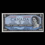 Canada, Banque du Canada, 5 dollars : 1954