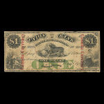 Canada, Union Bank of Prince Edward Island, 1 dollar : 1 janvier 1872