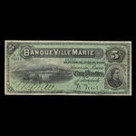 Canada, Banque Ville-Marie, 5 dollars : 2 janvier 1889