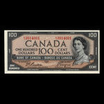 Canada, Banque du Canada, 100 dollars : 1954