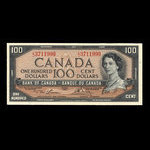 Canada, Banque du Canada, 100 dollars : 1954