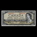 Canada, Banque du Canada, 20 dollars : 1954