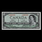 Canada, Banque du Canada, 1 dollar : 1954